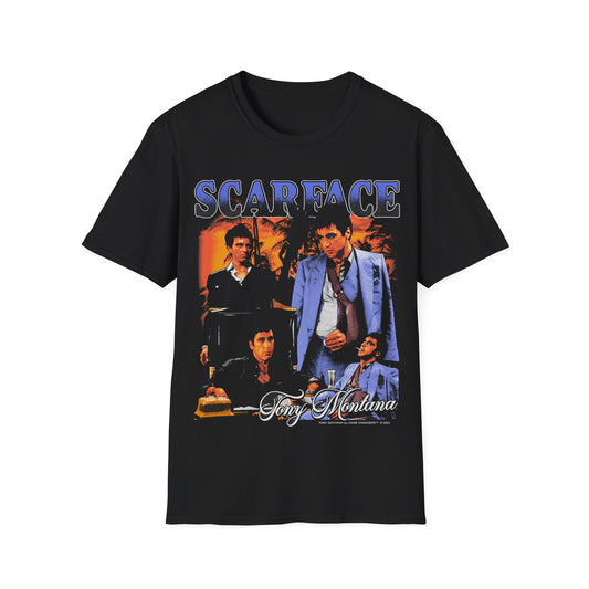 Vintage 90s Pop Culture Bootleg Style T-Shirt, SCARFACE Retro Shirt Unisex Graphic Tee