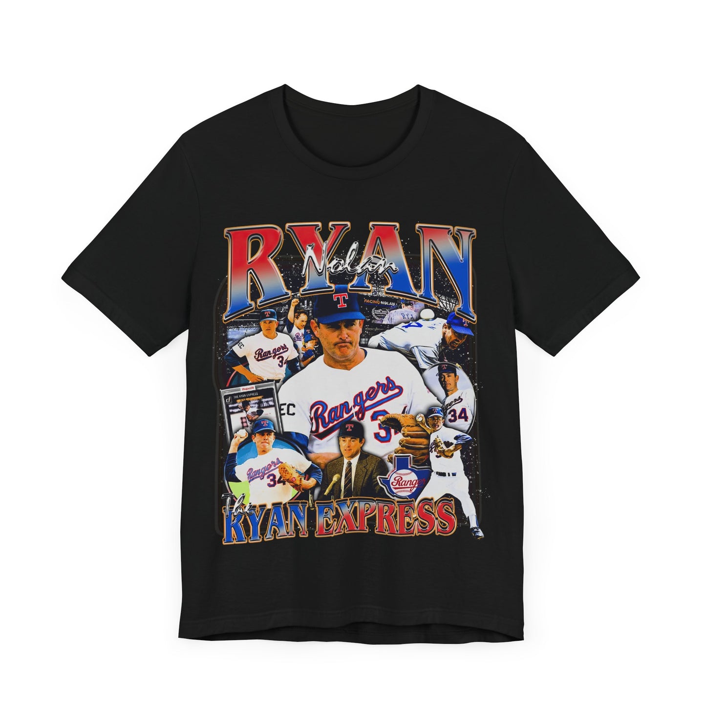 Vintage 90s Baseball Bootleg Style T-Shirt NOLAN RYAN Unisex Graphic Tee Shirt