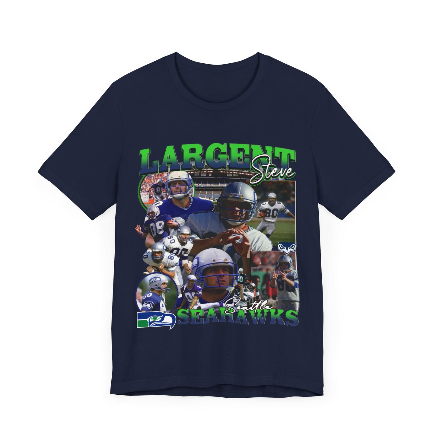 Vintage 90s Football Bootleg Style TShirt STEVE LARGENT Unisex Graphic Tee Shirt