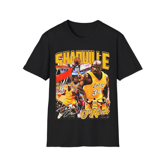 Vintage 90s Basketball Bootleg Style T-Shirt, SHAQUILLE SHAQ ONEAL Graphic Tee, Retro Basketball Shirt Unisex Graphic Tee