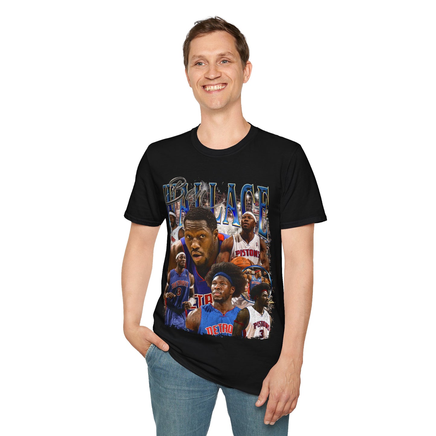 Vintage 90s Basketball Bootleg Style T-Shirt, BEN WALLACE Retro Basketball Shirt Unisex Graphic Tee