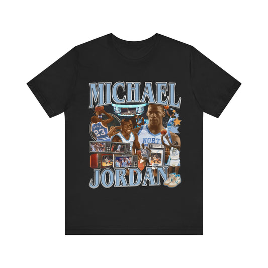 Vintage 90s Basketball Bootleg Style T-Shirt, MICHAEL JORDAN UNC Unisex Tee