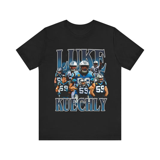 Vintage 90s Football Bootleg Style T-Shirt LUKE KUECHLY Unisex Graphic Tee Shirt