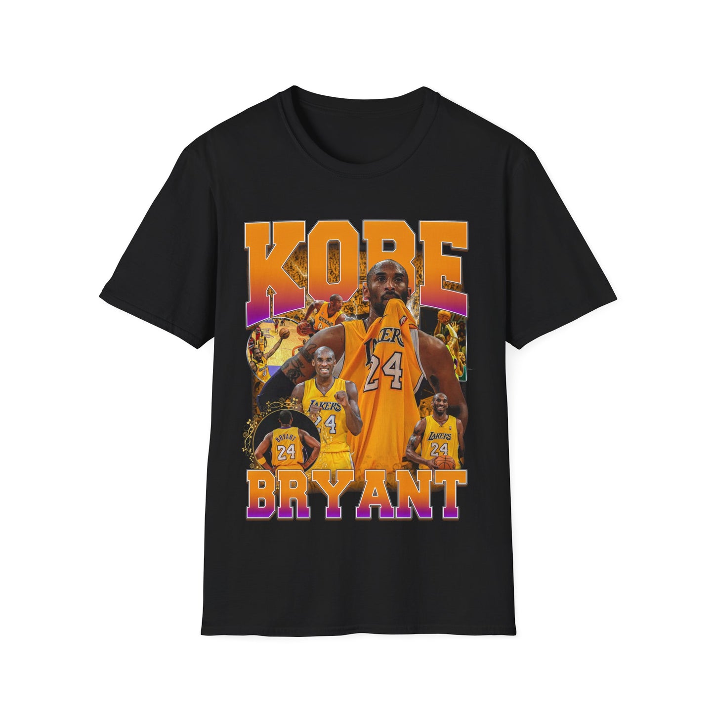 Vintage 90s Basketball Bootleg Style T-Shirt, KOBE BRYANT 24 MAMBA Graphic Tee, Retro Basketball Shirt Unisex Graphic Tee