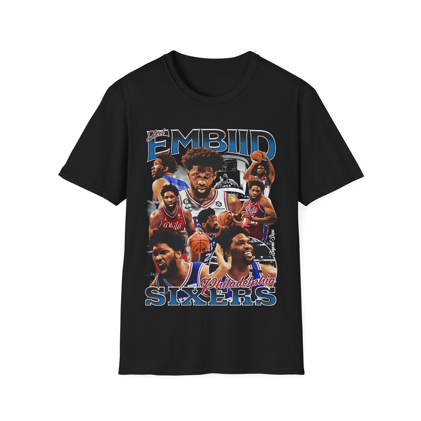 Vintage 90s Basketball Bootleg Style T-Shirt, JOEL EMBIID PHI Graphic Tee, Retro Basketball Shirt Unisex Graphic Tee