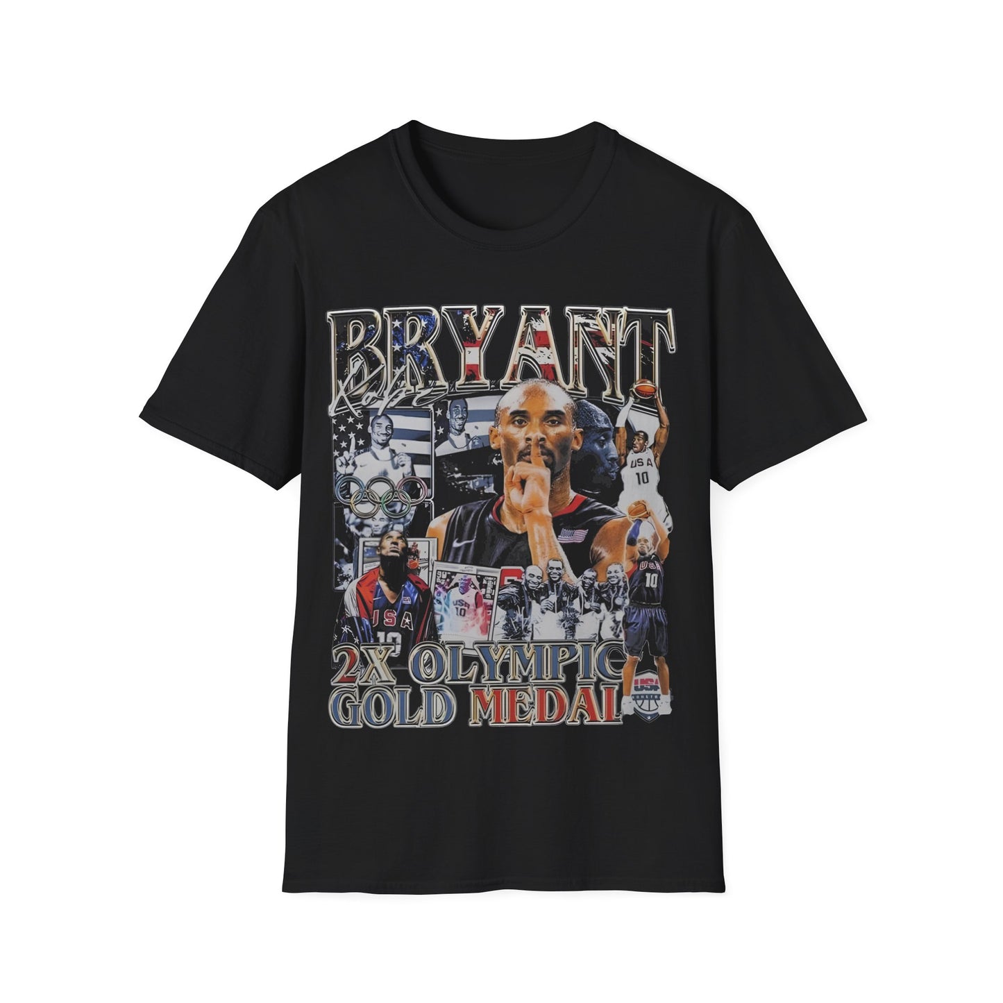 Vintage 90s Basketball Bootleg Style T-Shirt, USA KOBE 2X Retro Basketball Shirt Unisex Graphic Tee