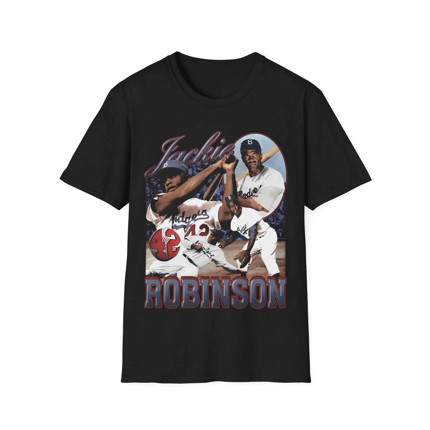 Vintage 90s Baseball Bootleg Style T-Shirt, JACKIE ROBINSON Vintage Graphic Tee, Retro Baseball Shirt Unisex Graphic Tee