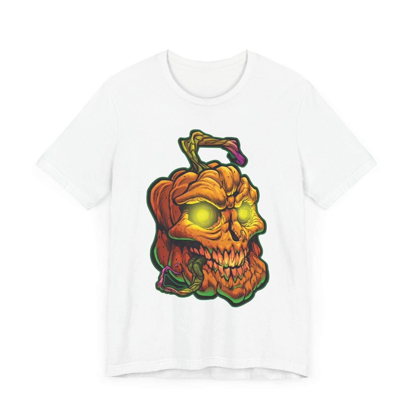 HALLOWEEN SCARY PUMPKIN Unisex Jersey Short Sleeve Tee