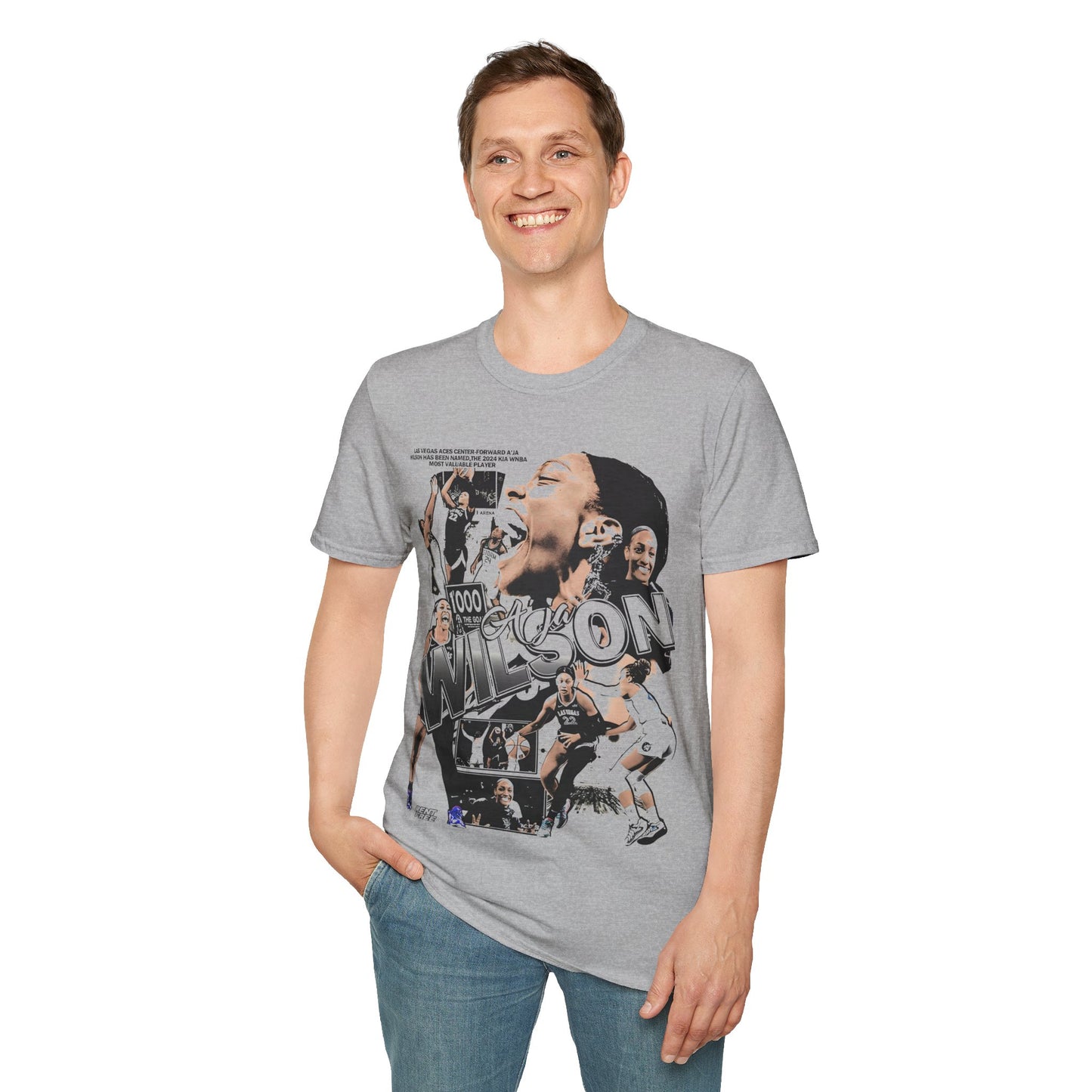 Vintage 90s Basketball Bootleg Style T-Shirt, AJA WILSON Retro Basketball Shirt Unisex Graphic Tee