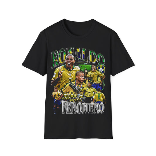 Vintage 90s Soccer Bootleg Style T-Shirt RONALDO FENOMENO Graphic Tee, Retro Soccer Shirt Unisex Graphic Tee