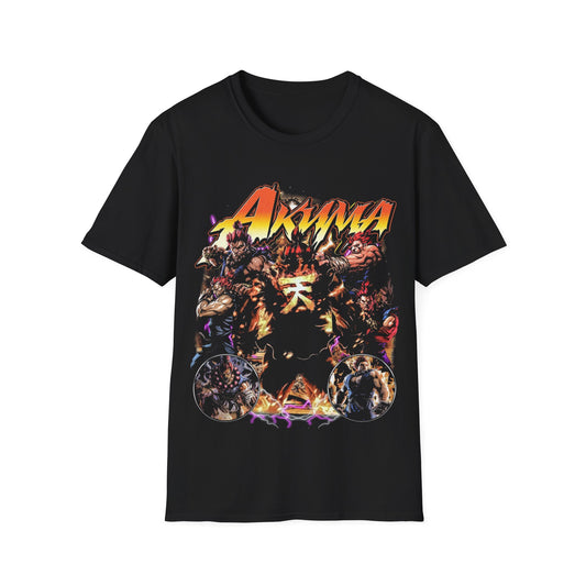 Vintage 90s Pop Culture Bootleg Style T-Shirt, AKUMA Graphic Tee Shirt Unisex Graphic Tee