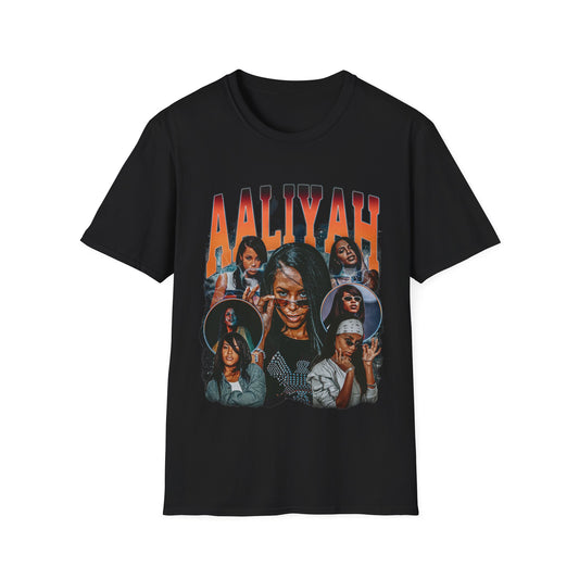 Vintage 90s Rap Bootleg Style T-Shirt, AALIYAH Vintage Graphic Tee, Retro Rap Shirt Unisex Graphic TShirt