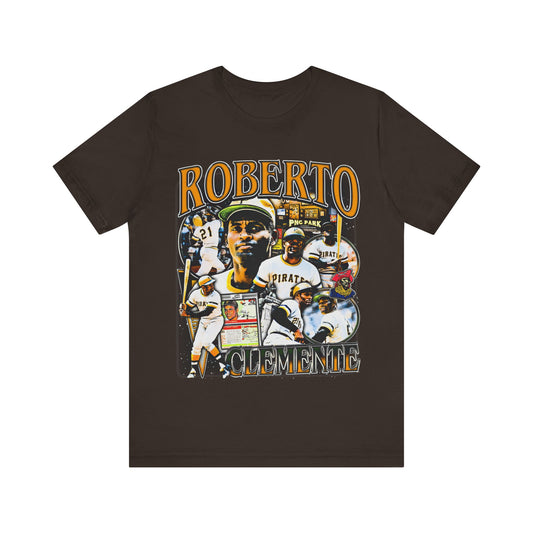 Vintage 90s Baseball Bootleg Style T-Shirt ROBERTO CLEMENTE Unisex Graphic Tee