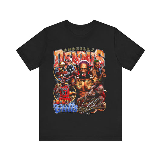 Vintage 90s Basketball Bootleg Style T-Shirt, DENNIS RODZILLA RODMAN Unisex Tee
