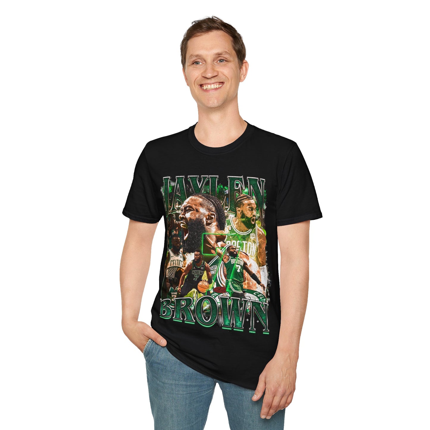 Vintage 90s Basketball Bootleg Style T-Shirt, JAYLEN BROWN Retro Basketball Shirt Unisex Graphic Tee