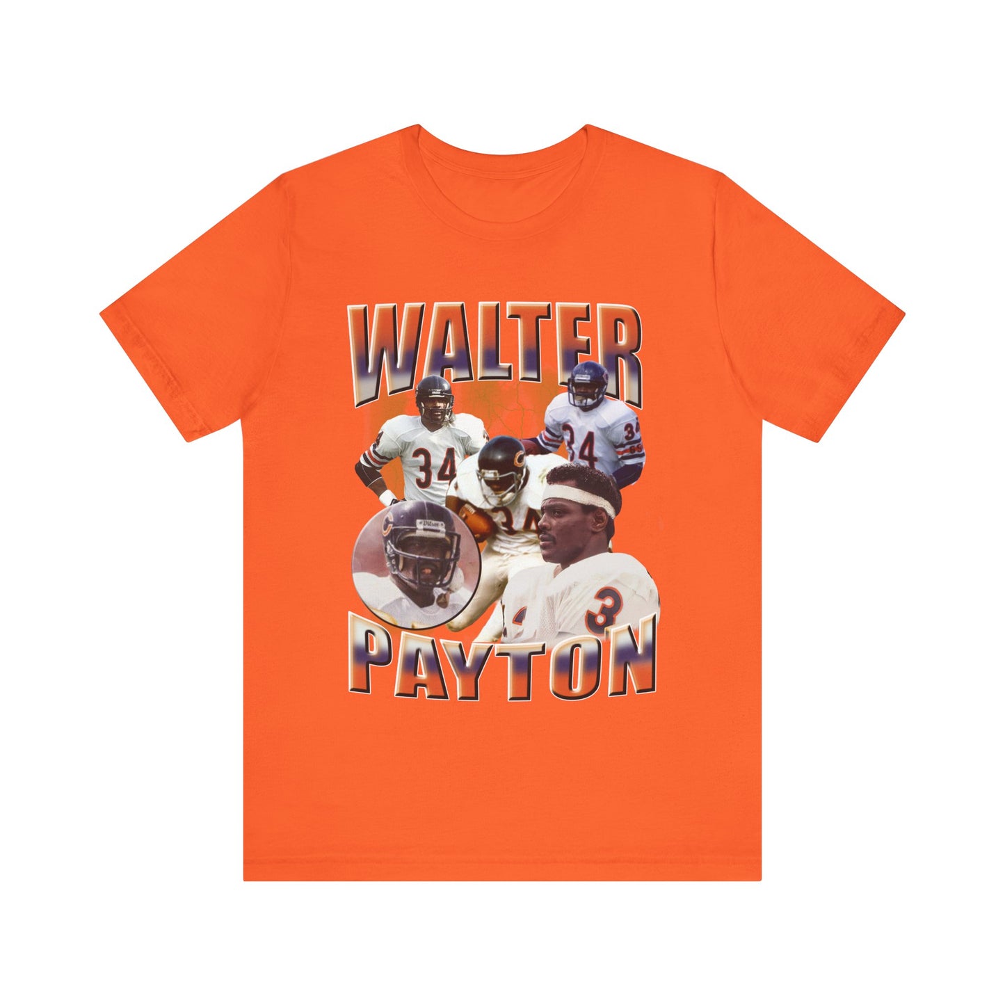 Vintage 90s Football Bootleg Style TShirt WALTER PAYTON 90s Unisex Graphic Tee