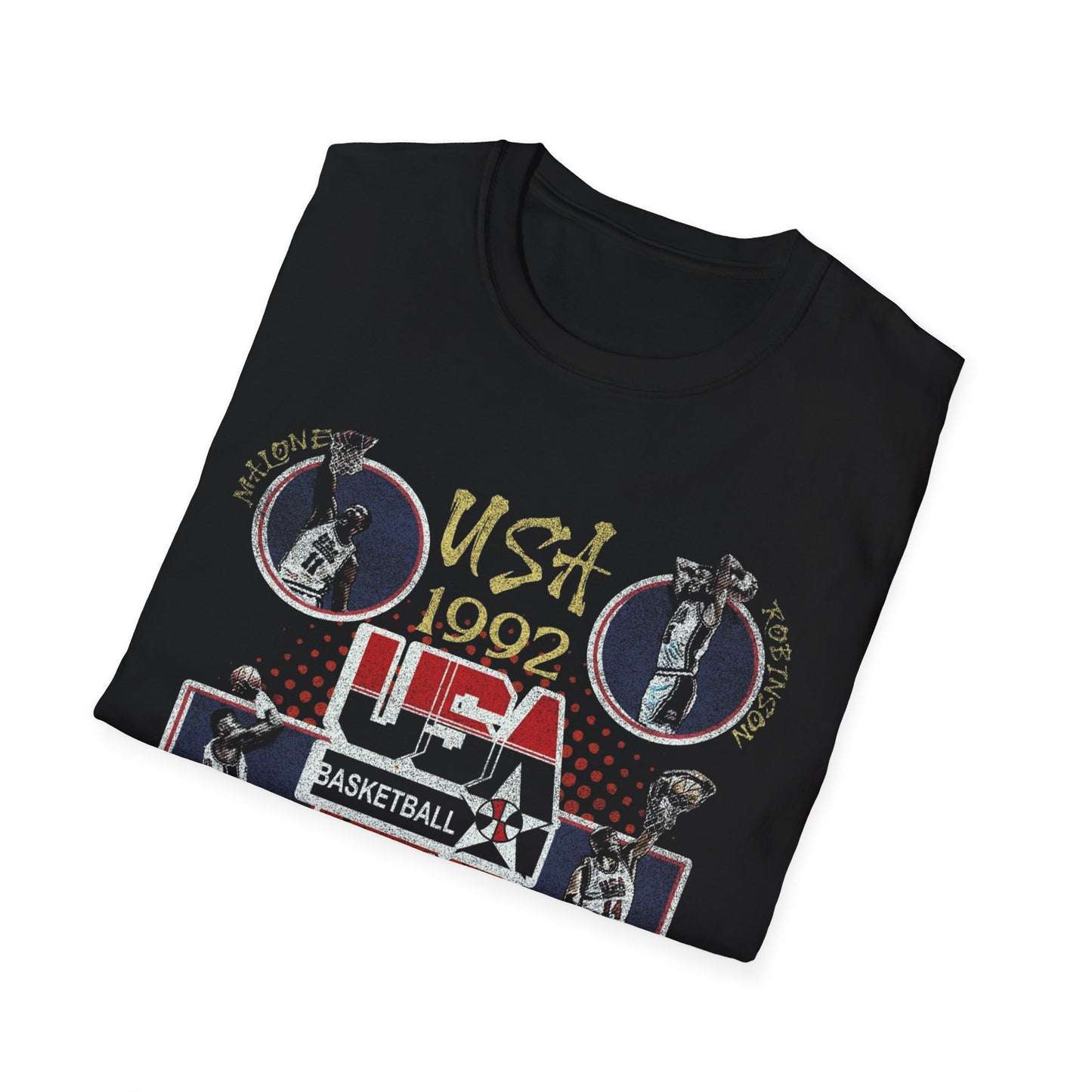 Vintage 90s Basketball Bootleg Style T-Shirt, DREAM TEAM USA 92 Retro Basketball Shirt Unisex Graphic Tee
