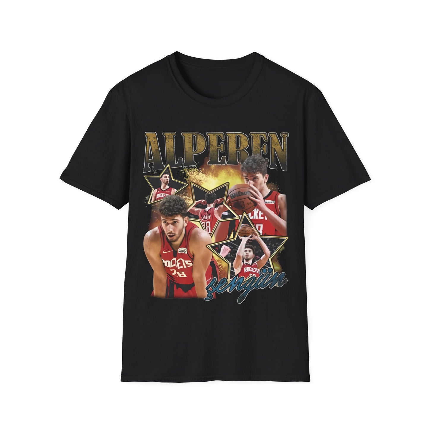 Vintage 90s Basketball Bootleg Style T-Shirt, ALPEREN SENGUIN Graphic Tee, Retro Basketball Shirt Unisex Graphic Tee