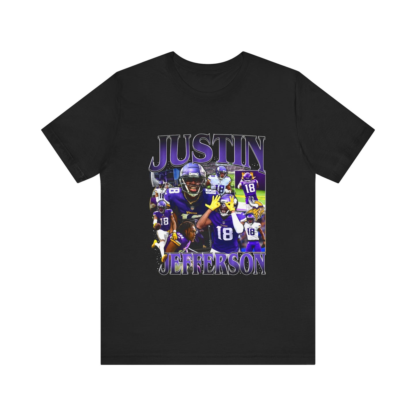 Vintage 90s Football Bootleg Style T-Shirt, JUSTIN JEFFERSON Unisex Tee Shirt