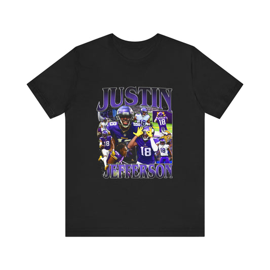 Vintage 90s Football Bootleg Style T-Shirt, JUSTIN JEFFERSON Unisex Tee Shirt