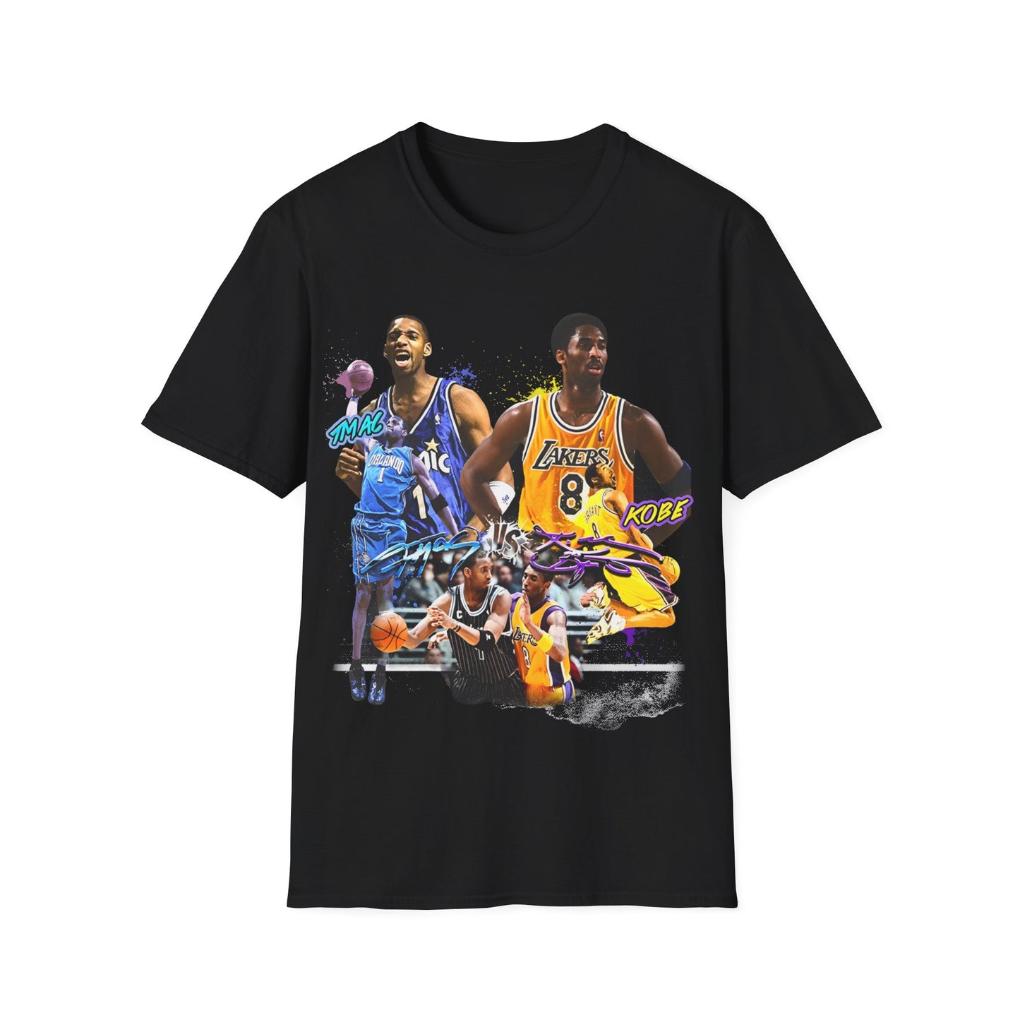 Vintage 90s Basketball Bootleg Style T-Shirt, KOBE AND TMAC Graphic Tee, Retro Basketball Shirt Unisex Graphic Tee