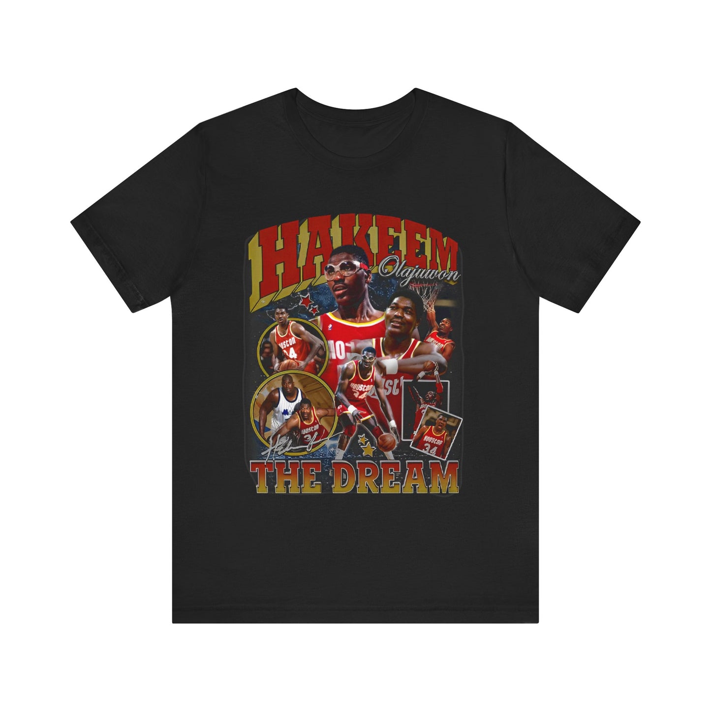 Vintage 90s Basketball Bootleg Style TShirt HAKEEM OLAJUWON Unisex Graphic Tee