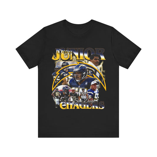 Vintage 90s Football Bootleg Style T-Shirt JUNIOR SEAU Unisex Graphic Tee Shirt