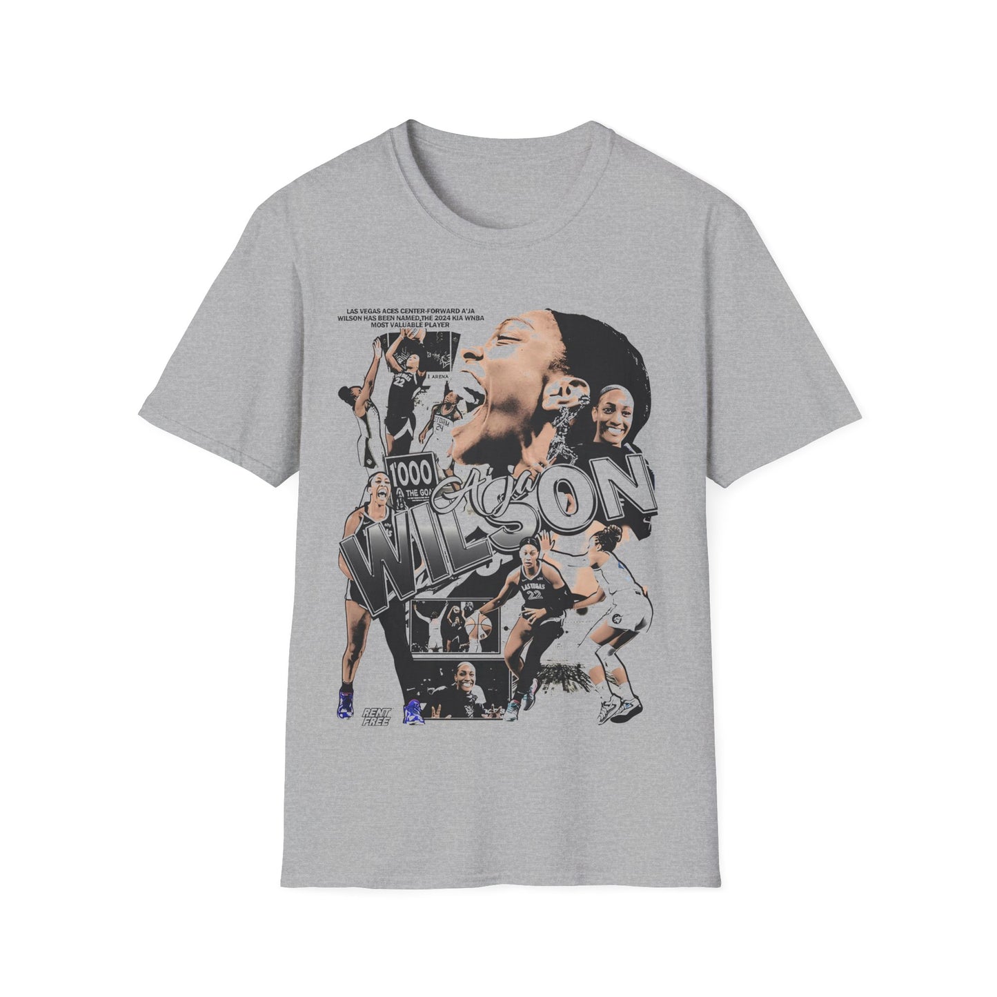 Vintage 90s Basketball Bootleg Style T-Shirt, AJA WILSON Retro Basketball Shirt Unisex Graphic Tee