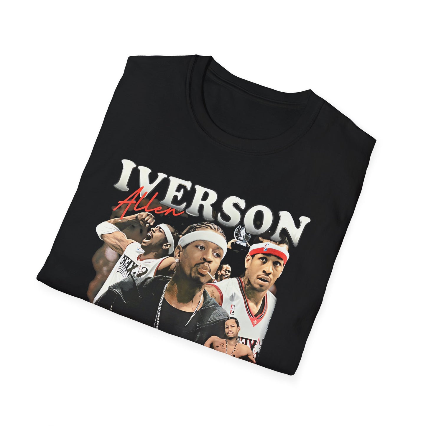 Vintage 90s Basketball Bootleg Style T-Shirt, ALLEN AI IVERSON BLING Graphic Tee, Retro Basketball Shirt Unisex Graphic Tee