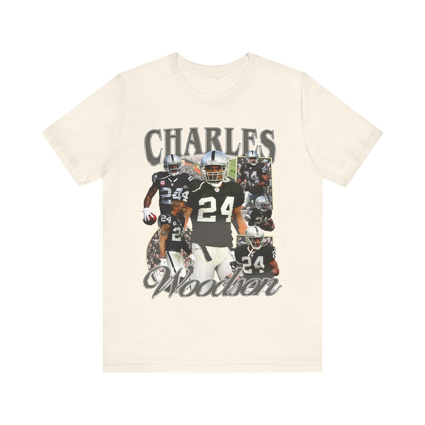 Vintage 90s Football Bootleg Style T-Shirt CHARLES WOODSON Unisex Graphic Tee