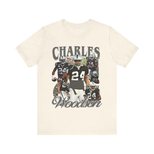 Vintage 90s Football Bootleg Style T-Shirt CHARLES WOODSON Unisex Graphic Tee