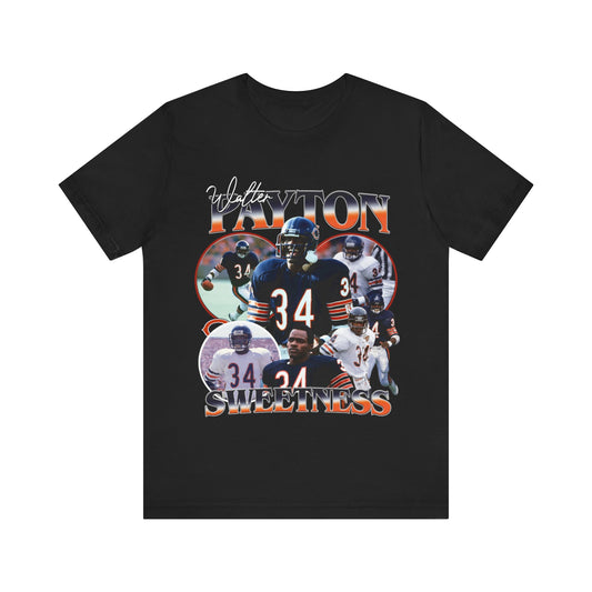 Vintage 90s Football Bootleg Style T-Shirt WALTER PAYTON 90s Unisex Graphic Tee