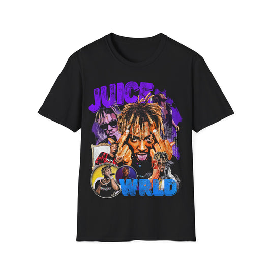 Vintage 90s Rap Bootleg Style T-Shirt, JUICE WRLD Retro Rap Shirt Unisex Graphic Tee Shirt