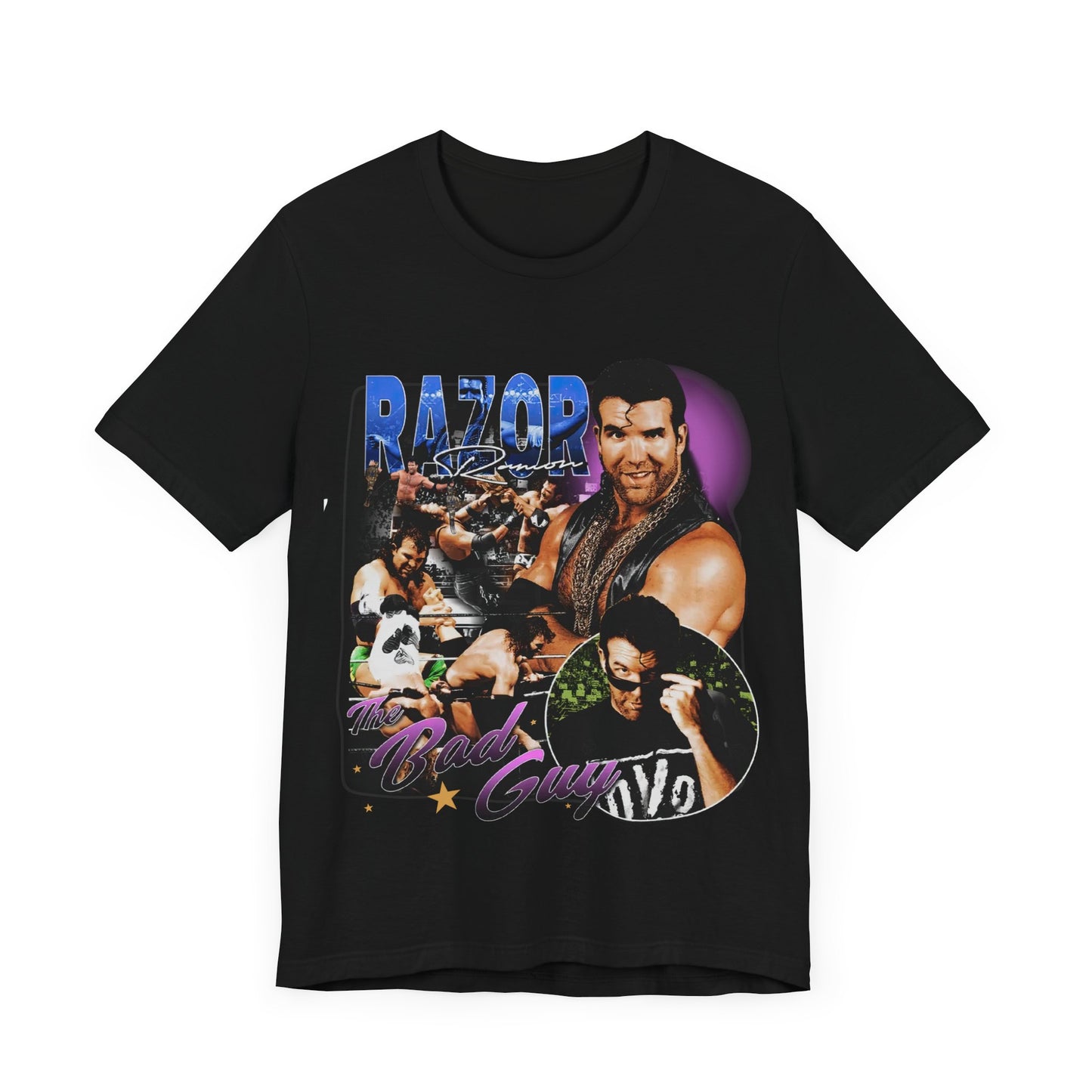 Vintage 90s Bootleg Style T-Shirt, Wrestler RAZOR RAMON Unisex Graphic Tee Shirt