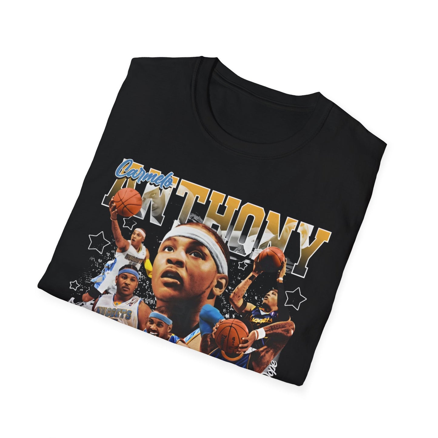 Vintage 90s Basketball Bootleg Style T-Shirt, CARMELO ANTHONY NUGGET Graphic Tee, Retro Basketball Shirt Unisex Graphic Tee