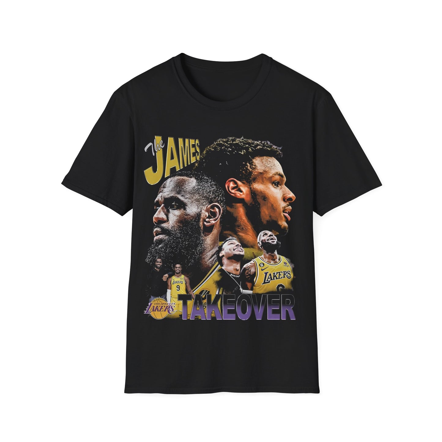 Vintage 90s Basketball Bootleg Style T-Shirt, JAMES TAKEOVER Retro Basketball Shirt Unisex Graphic Tee