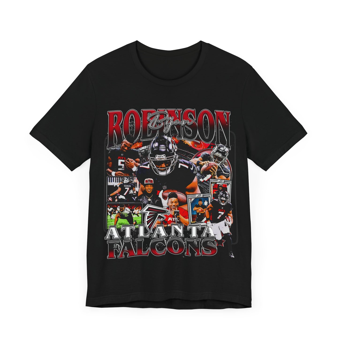 Vintage 90s Football Bootleg Style T-Shirt BIJAN ROBINSON Unisex Graphic Tee