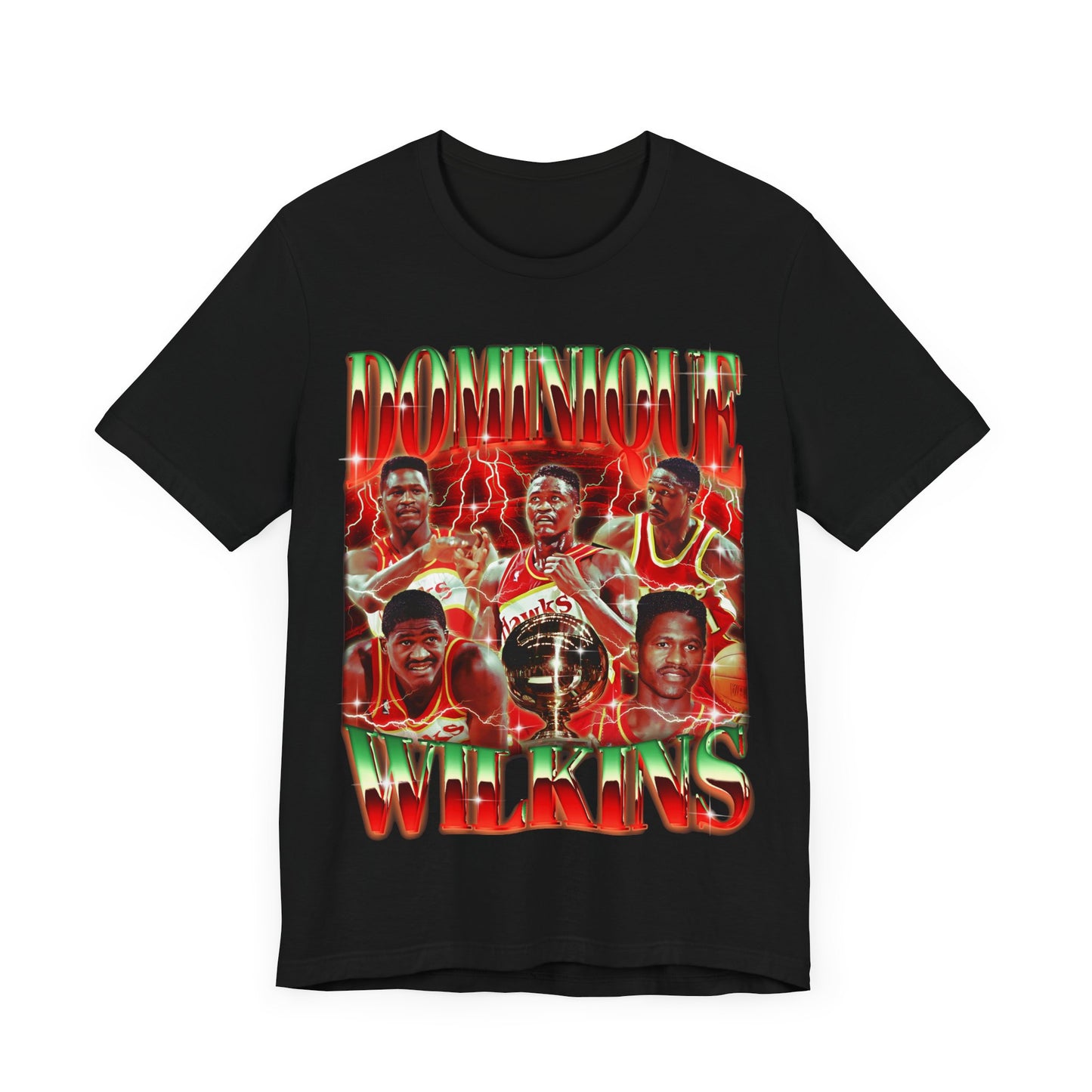Vintage 90s Basketball Bootleg Style T-Shirt, DOMINIQUE WILKINS Unisex Tee