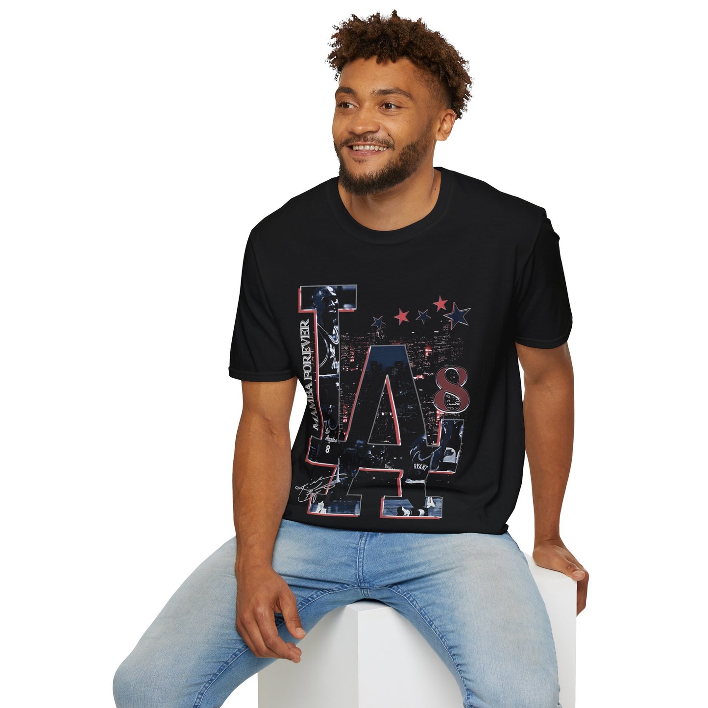 Vintage 90s Basketball Bootleg Style T-Shirt, LA KB Retro Basketball Shirt Unisex Graphic Tee