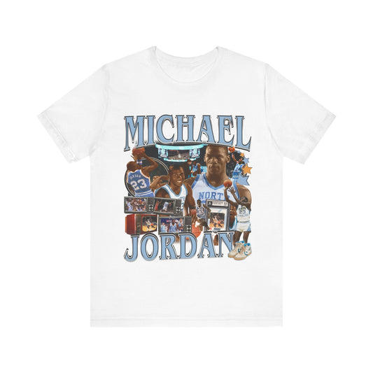 Vintage 90s Basketball Bootleg Style T-Shirt, MICHAEL JORDAN UNC Unisex Tee