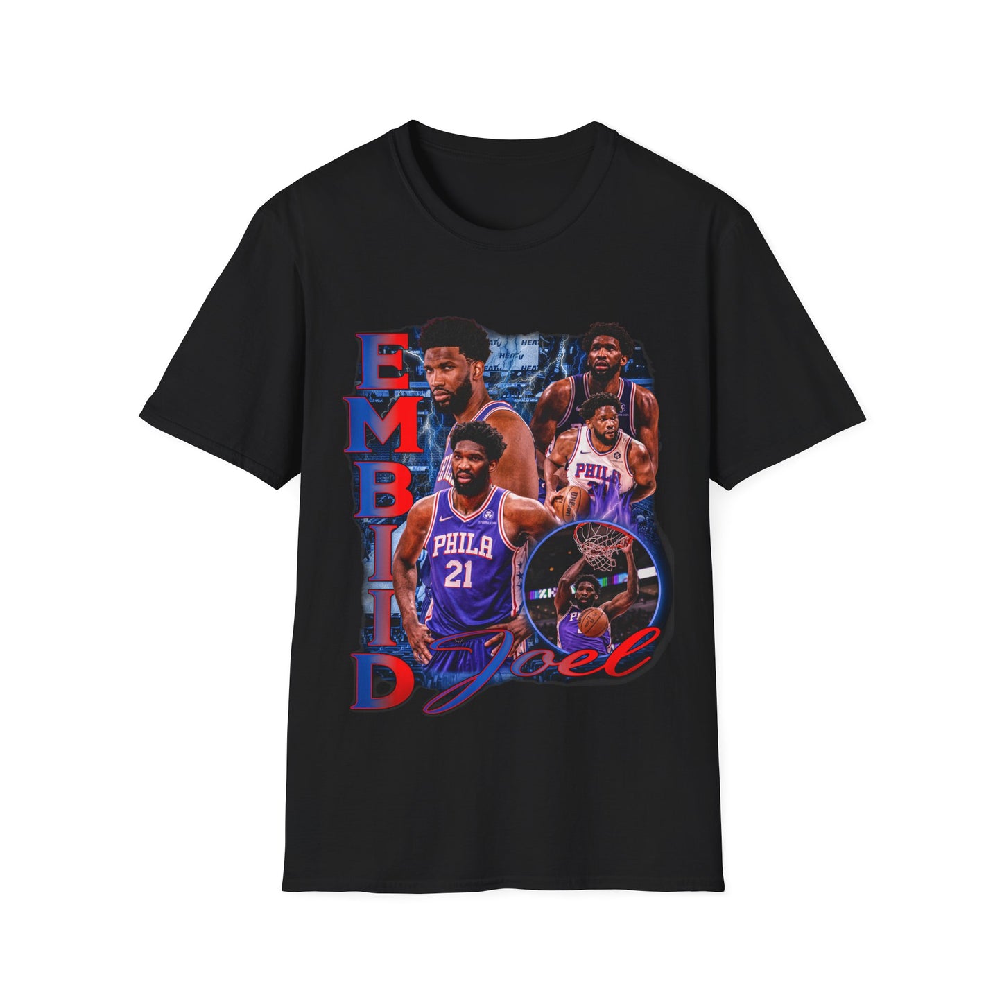 Vintage 90s Basketball Bootleg Style T-Shirt, JOEL EMBIID Graphic Tee, Retro Basketball Shirt Unisex Graphic Tee
