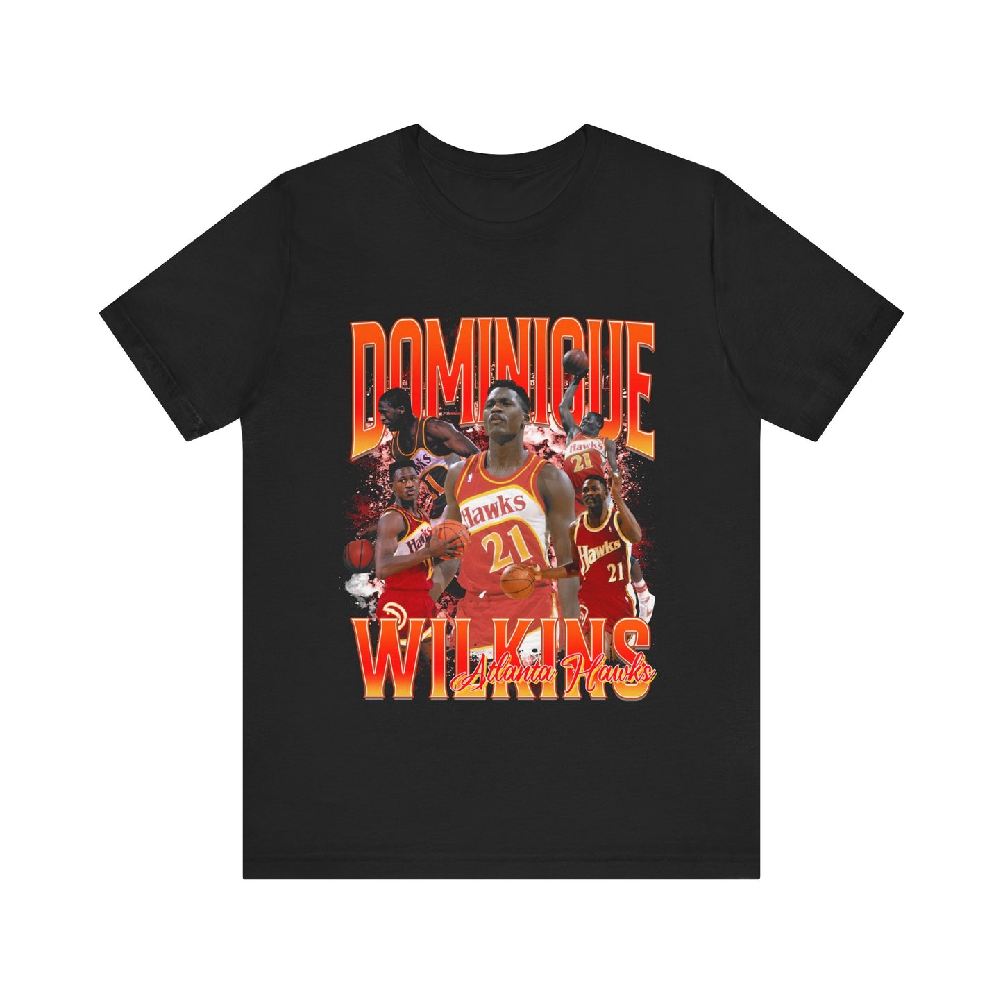 Vintage 90s Basketball Bootleg Style T-Shirt DOMINIQUE WILKINS Unisex Tee