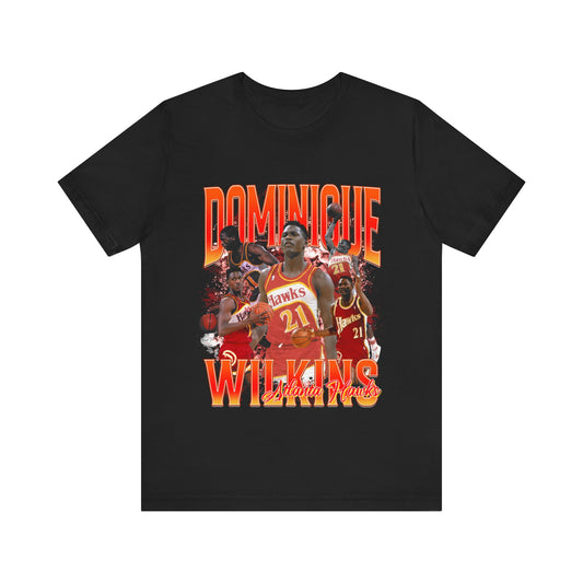 Vintage 90s Basketball Bootleg Style T-Shirt DOMINIQUE WILKINS Unisex Tee