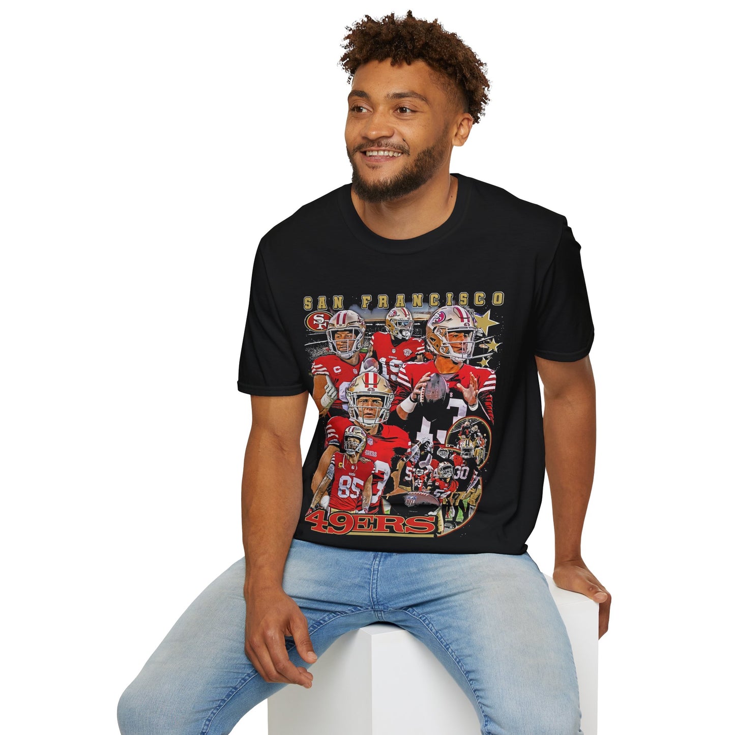 Vintage 90s Football Bootleg Style T-Shirt, 49ER FAITHFUL Retro Football Shirt Unisex Graphic Tee Shirt