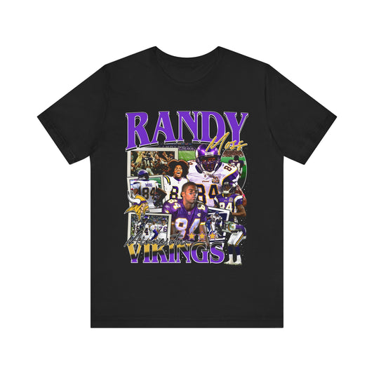 Vintage 90s Football Bootleg Style T-Shirt RANDY MOSS Unisex Graphic Tee Shirt