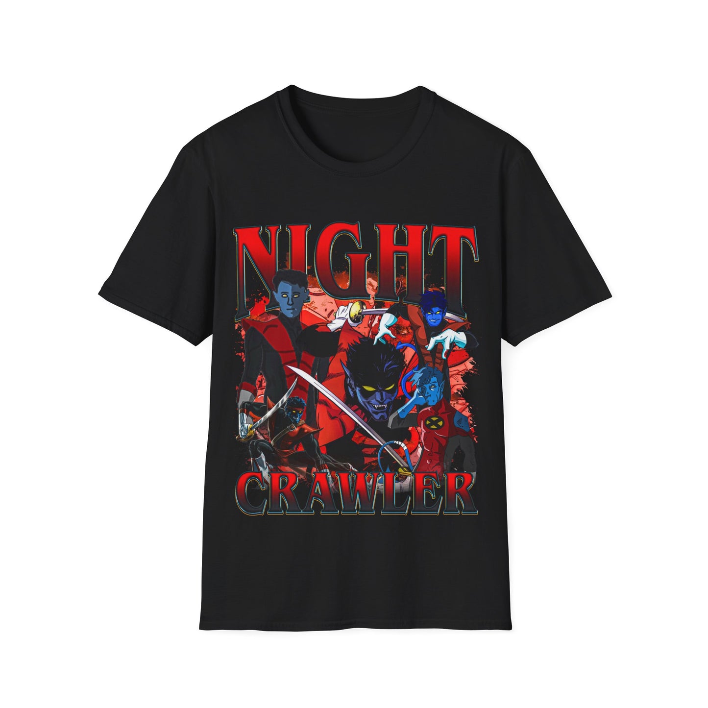 Vintage 90s Superheroes Bootleg Style T-Shirt, NIGHT CRAWLER Graphic Tee, Retro Superheroes Shirt Unisex Graphic Tee