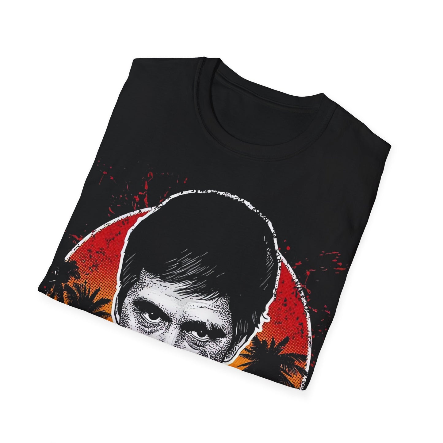 TONY MONTANA BIG FACE POP CULTURE Unisex Softstyle T-Shirt