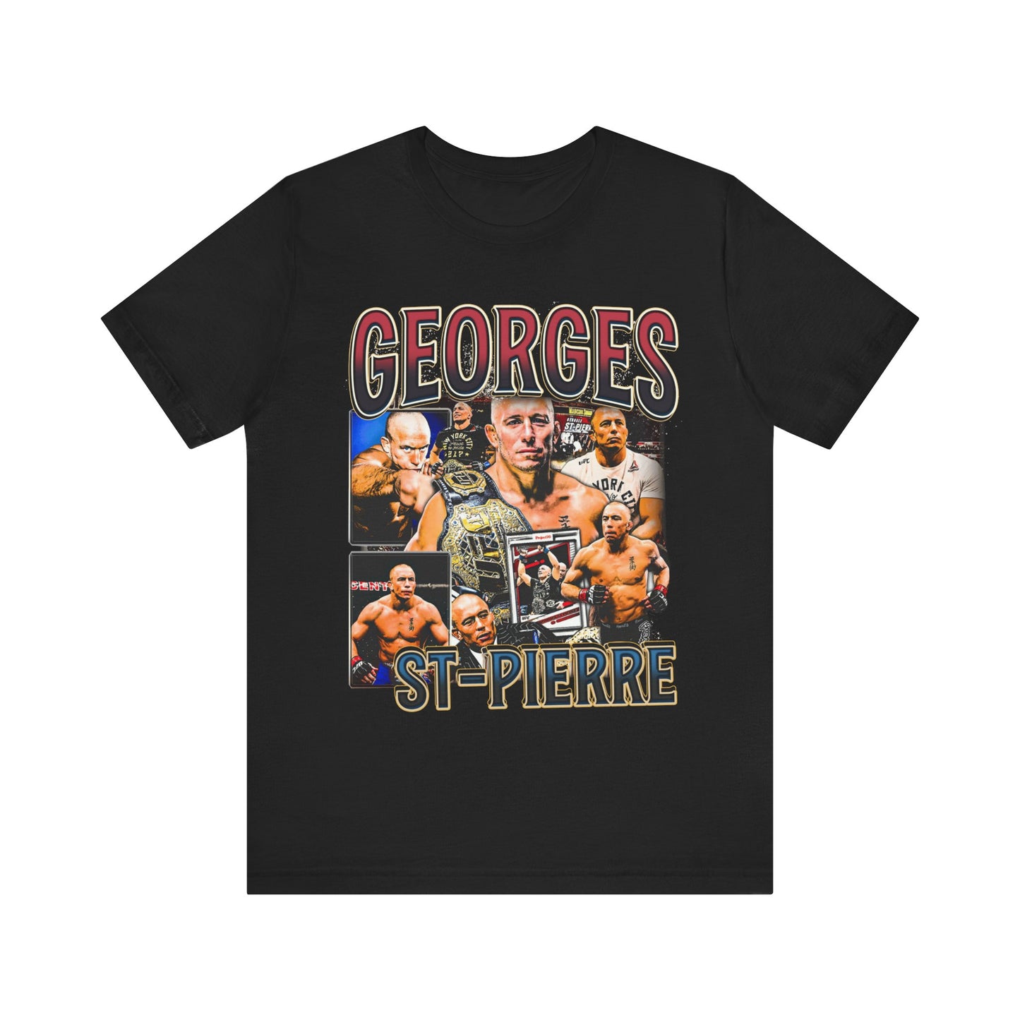 Vintage 90s Bootleg Style T-Shirt, Fighter GEORGES ST PIERRE Unisex Tee Shirt