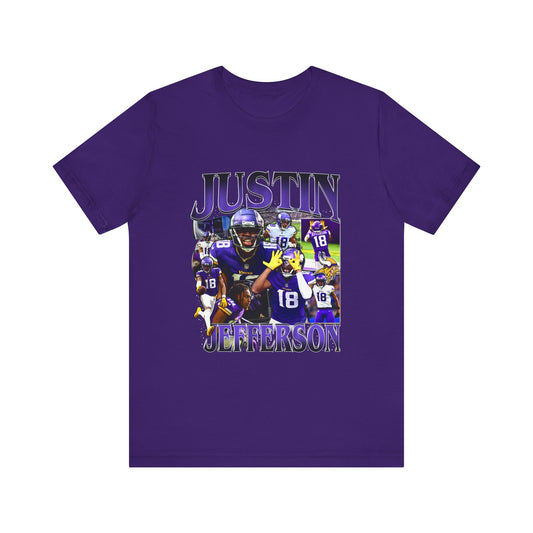 Vintage 90s Football Bootleg Style T-Shirt, JUSTIN JEFFERSON Unisex Tee Shirt
