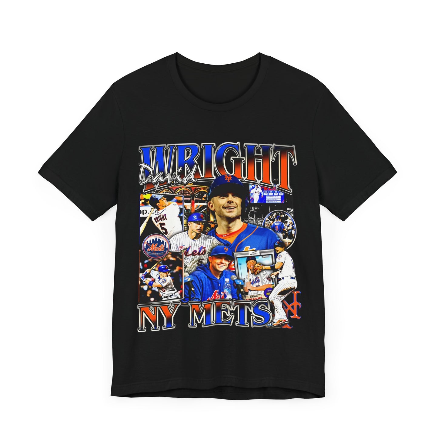 Vintage 90s Baseball Bootleg Style T-Shirt DAVID WRIGHT Unisex Graphic Tee Shirt